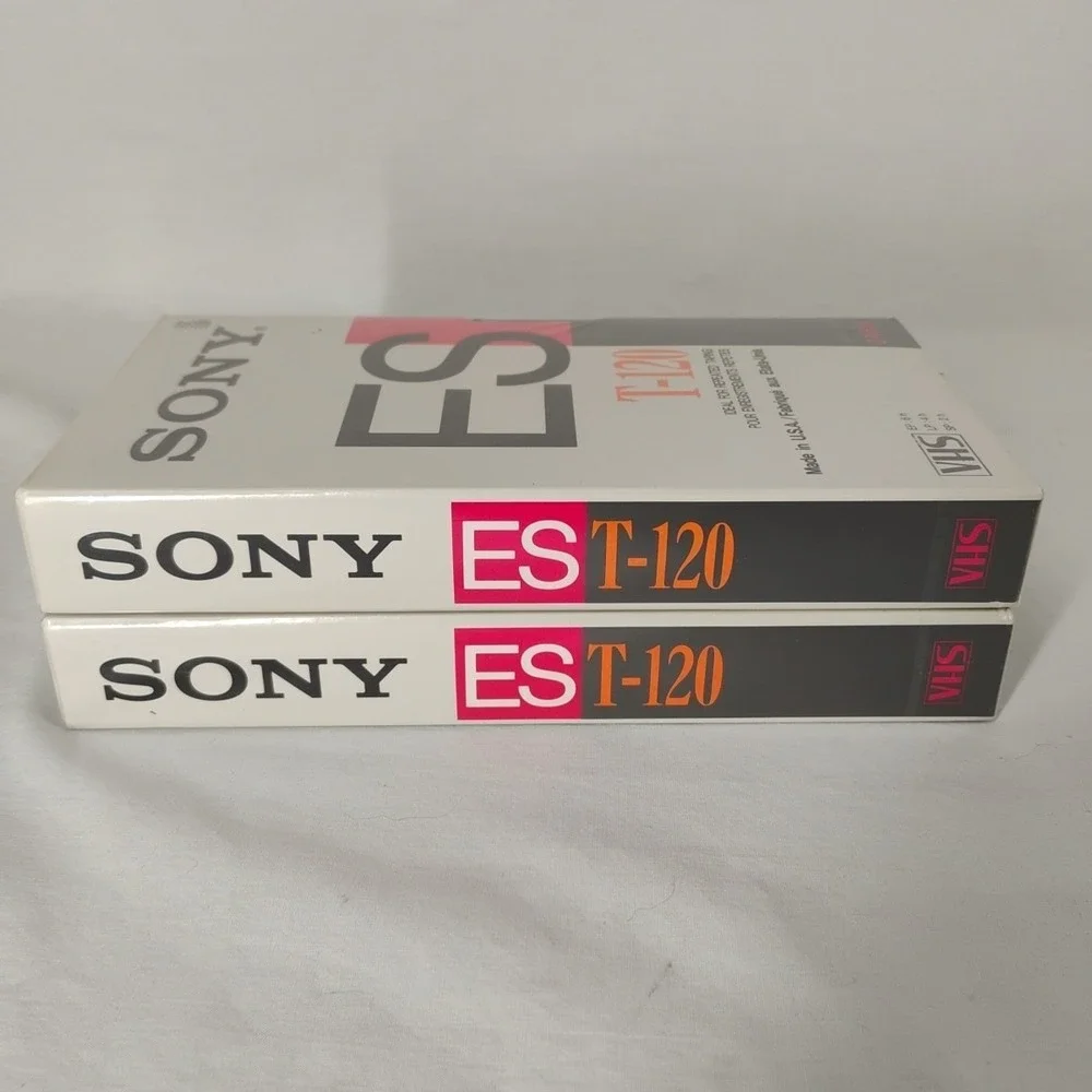 Sony ES T-120 VHS Tapes 2 Brand New &‎ Sealed Made In USA